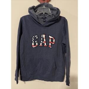Gap Womens Large Blue Pullover Hooded Sweatshirt! A2019